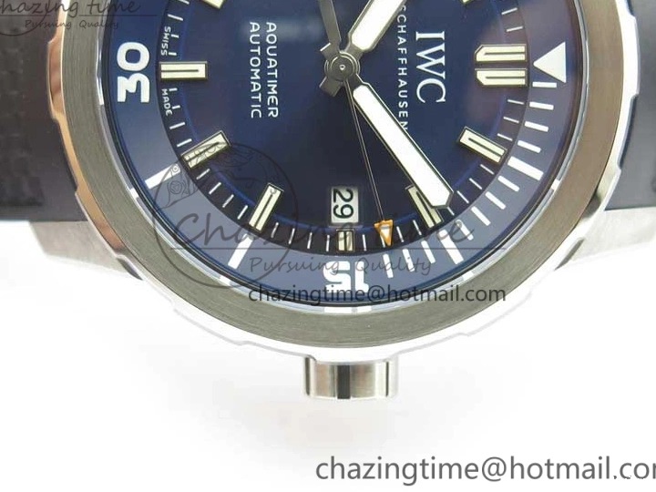 MIROTIME 0713 RelaxedFit Aquatimer Automatic IW329004 V6F 1:1 Best Edition Blue Dial on Rubber Strap MIYOTA 7095